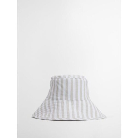 New Wyeth Stripe Cotton/Linen Blend Bucket Hat One Size NWOT - Picture 1 of 10